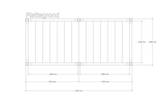 Douglas pergola 234x534cm Verando, Living